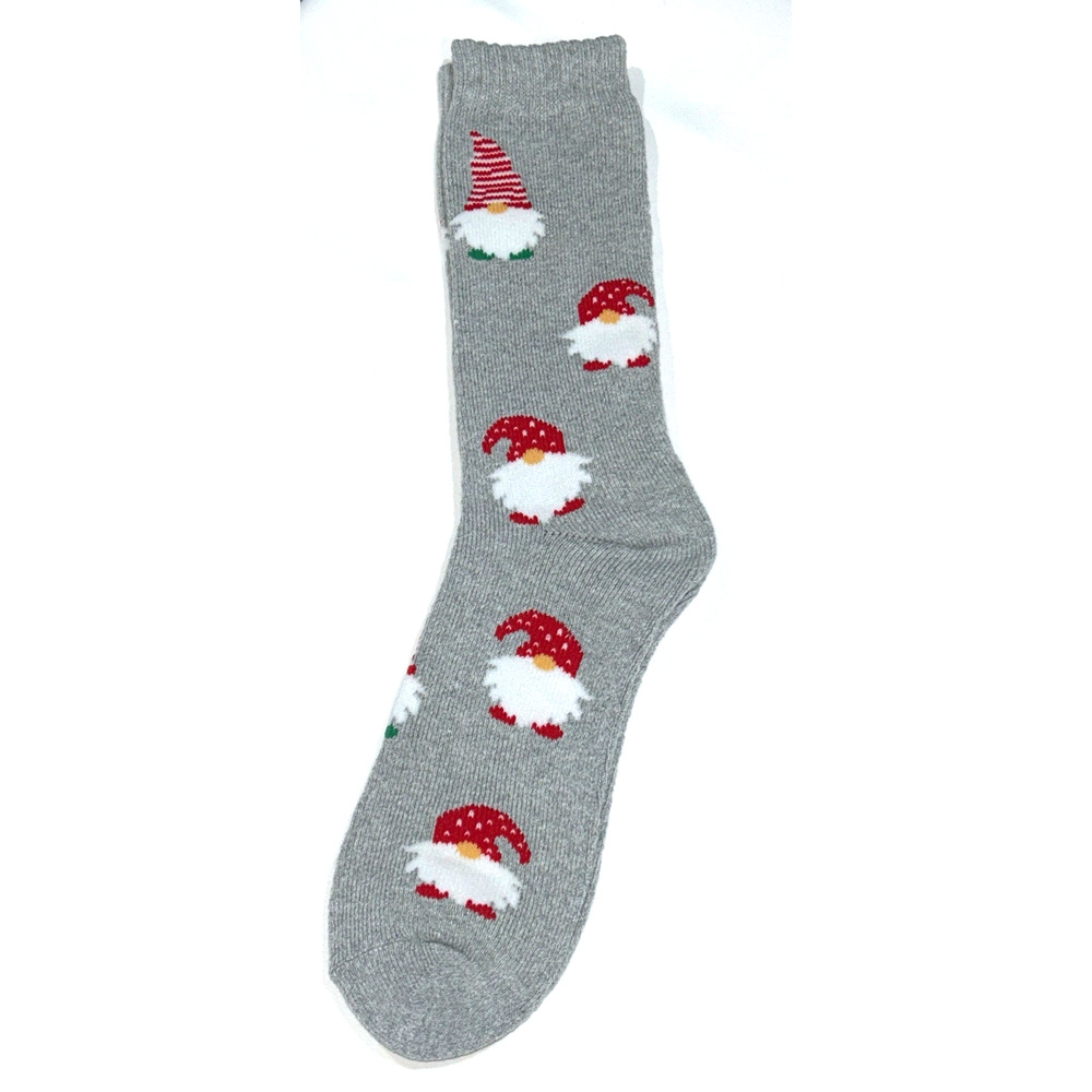 Unisex Christmas Gnome Socks Family Fun Holiday Matching Adult Shoe Size (8-13)